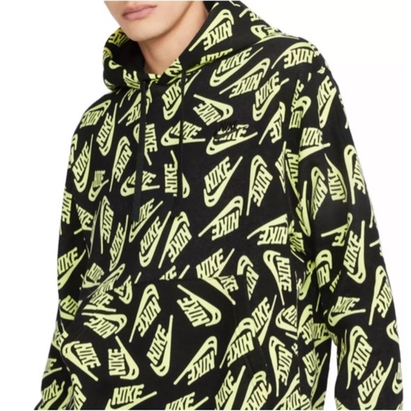 #359 Nike NSW Essential All Over Print Hoodie Pullover DD4847-010 Men’s small - Picture 15 of 16